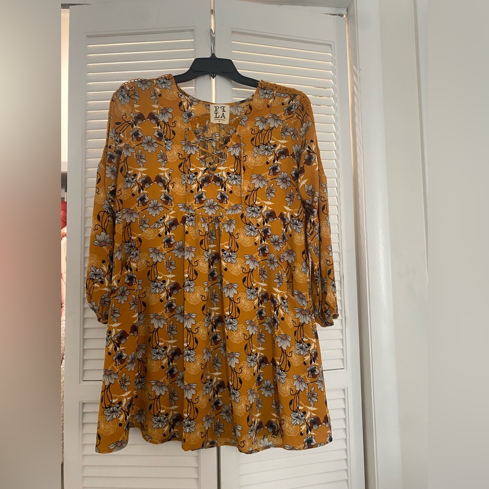 Mustard colored dress